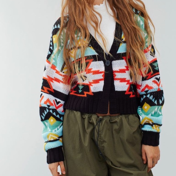 H&M Jacquard Knit crop cardigan - Picture 2 of 7